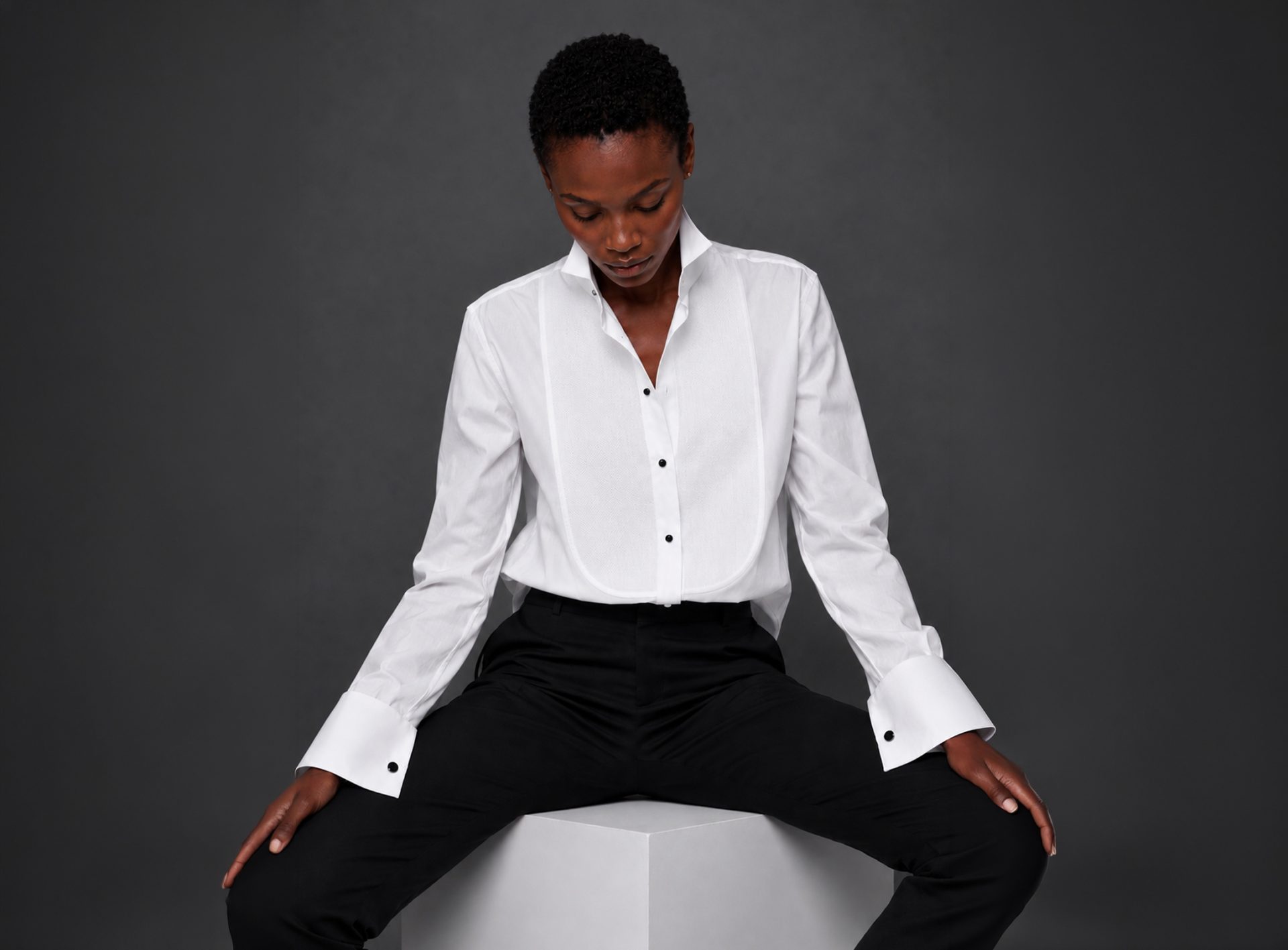 How to style the White Tuxedo Shirt